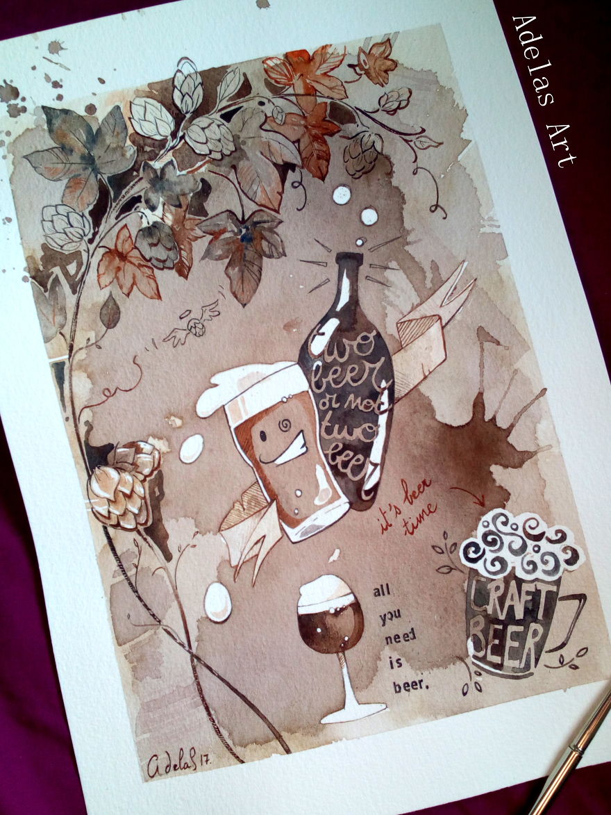 I Use Coffee, Tea, Beer, And Wine To Create My Art I Use Coffee, Tea, Beer, And Wine To Create My Art