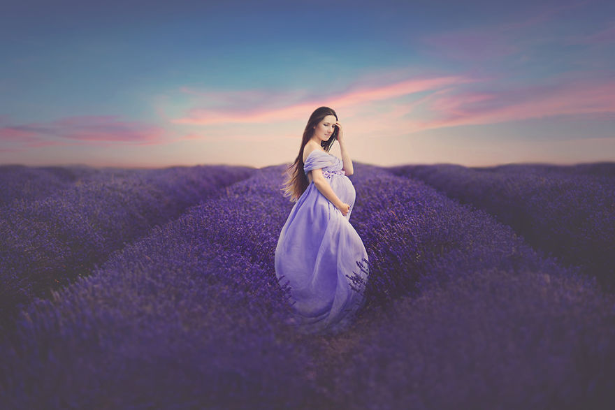Photo Shoot In Lavender Field