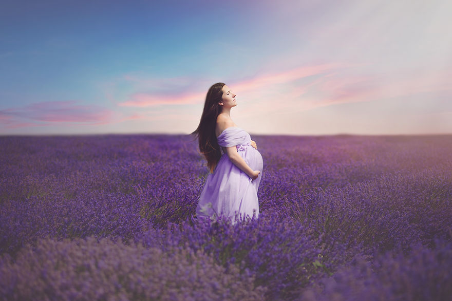Photo Shoot In Lavender Field