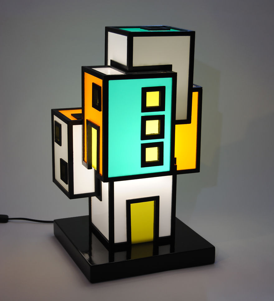 Agglomerati: I Create Sculpture Lamps In Wood And Plexiglass Agglomerati: I Create Sculpture Lamps In Wood And Plexiglass