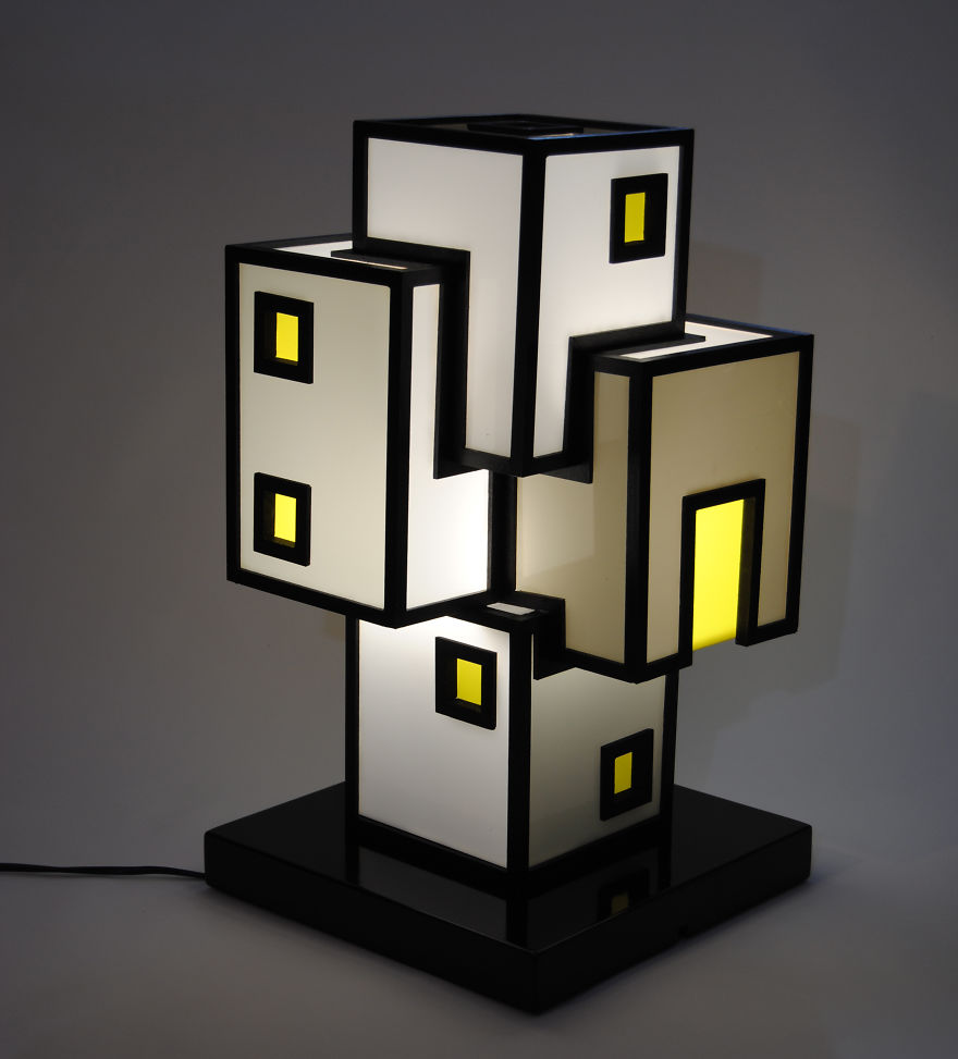 Agglomerati: I Create Sculpture Lamps In Wood And Plexiglass Agglomerati: I Create Sculpture Lamps In Wood And Plexiglass