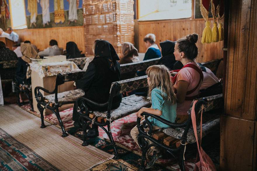 Young Romanian Family Living Beautifully In The Countryside Young Romanian Family Living Beautifully In The Countryside