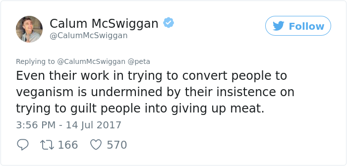 Guy Brutally Roasts PETA On Twitter, And People Are Finally Realizing The Truth Guy Brutally Roasts PETA On Twitter, And People Are Finally Realizing The Truth