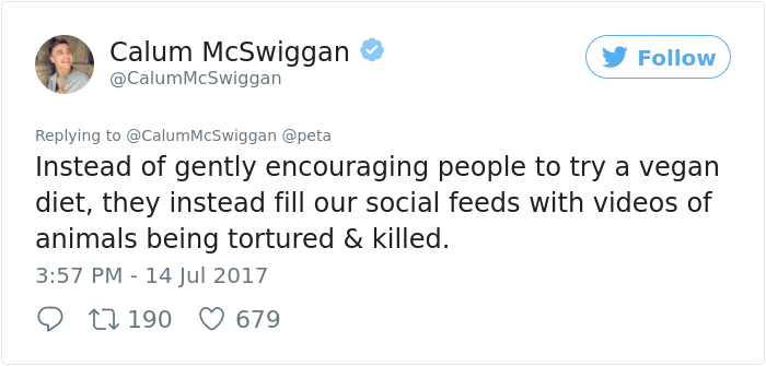 Guy Brutally Roasts PETA On Twitter, And People Are Finally Realizing The Truth Guy Brutally Roasts PETA On Twitter, And People Are Finally Realizing The Truth