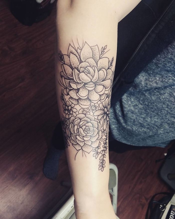 139 Awesome Succulent Tattoo Ideas For People Who Are Crazy About Succulents