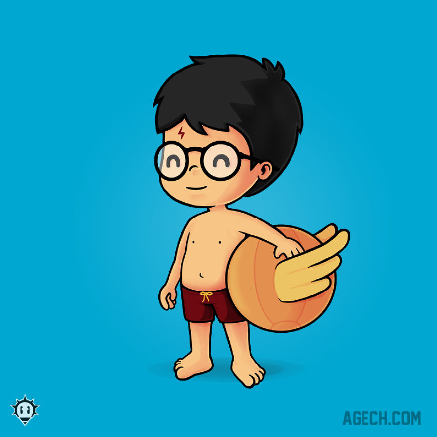 I Imagined How These Popular Cartoon Characters Would Look In Summer