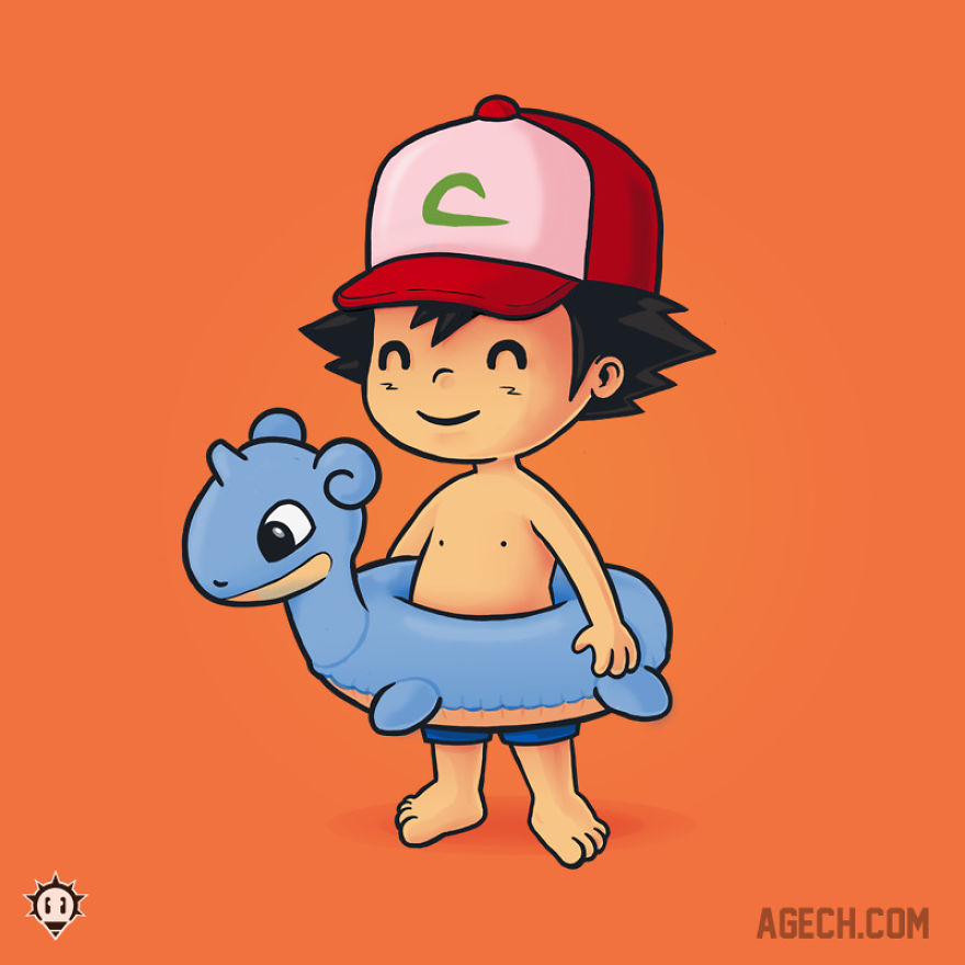 I Imagined How These Popular Cartoon Characters Would Look In Summer
