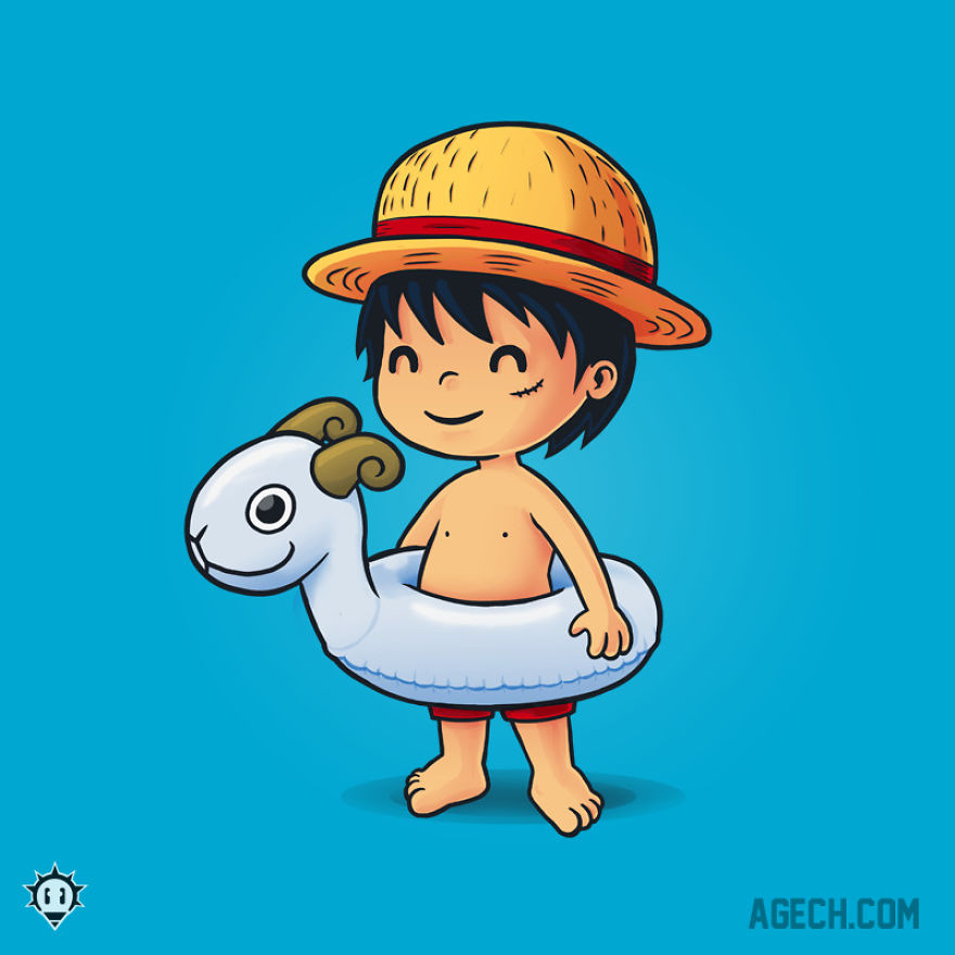I Imagined How These Popular Cartoon Characters Would Look In Summer