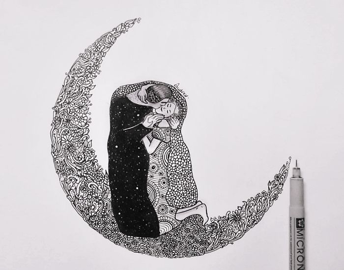 I Combined Doodling And Intricate Zentangle Patterns To Recreate Famous Artworks I Combined Doodling And Intricate Zentangle Patterns To Recreate Famous Artworks