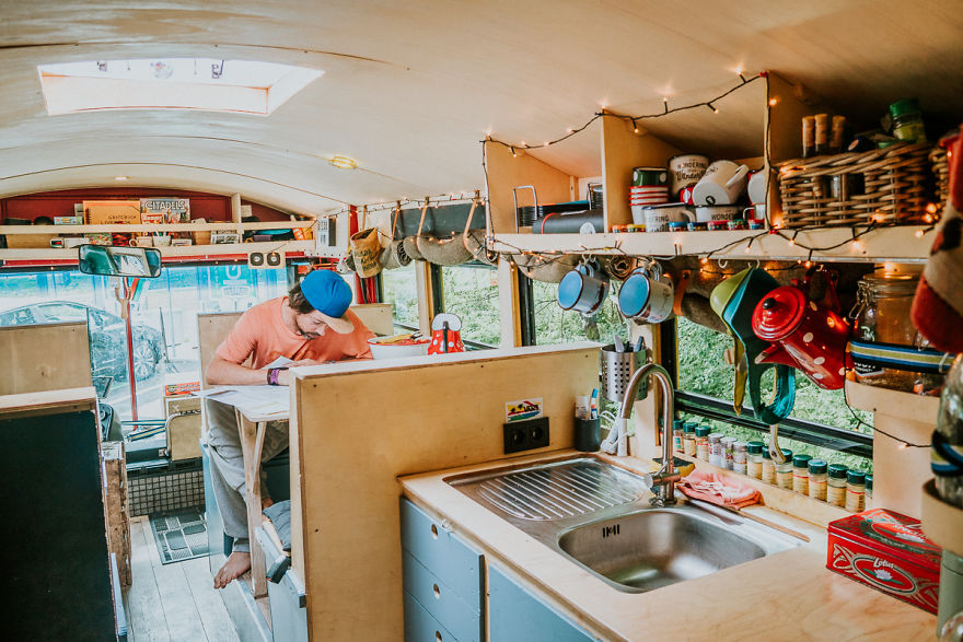 We Turned An American School Bus Into A Hostel On Wheels