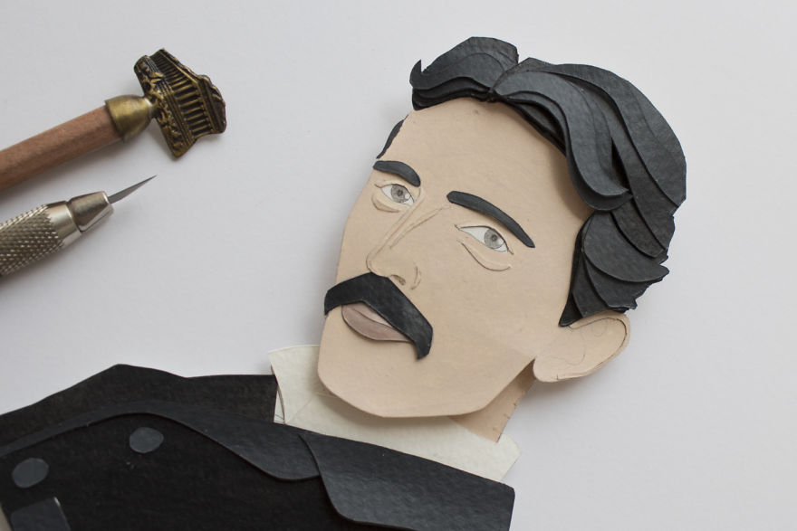 We Created Paper Cut Portrait Of Some Famous Personalities From History And Cinema