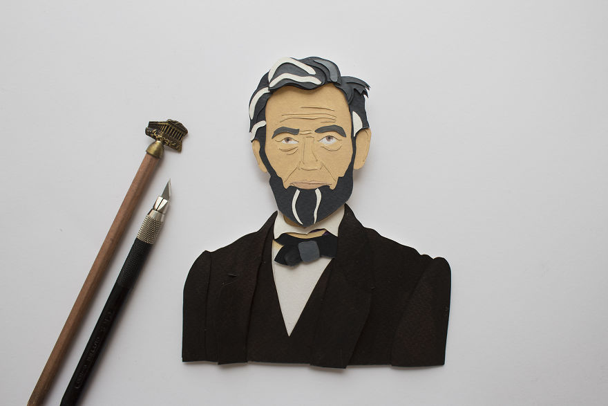 We Created Paper Cut Portrait Of Some Famous Personalities From History And Cinema