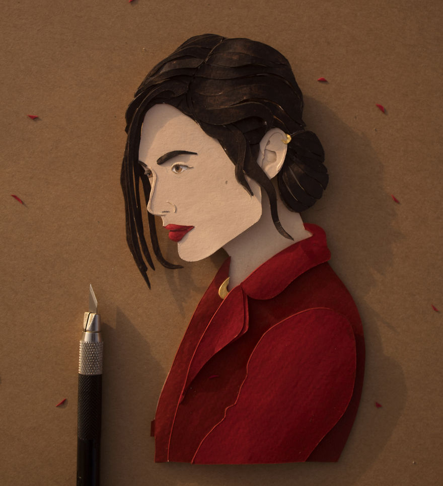 We Created Paper Cut Portrait Of Some Famous Personalities From History And Cinema