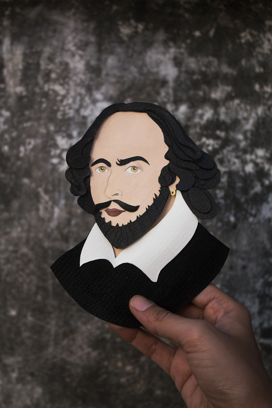 We Created Paper Cut Portrait Of Some Famous Personalities From History And Cinema