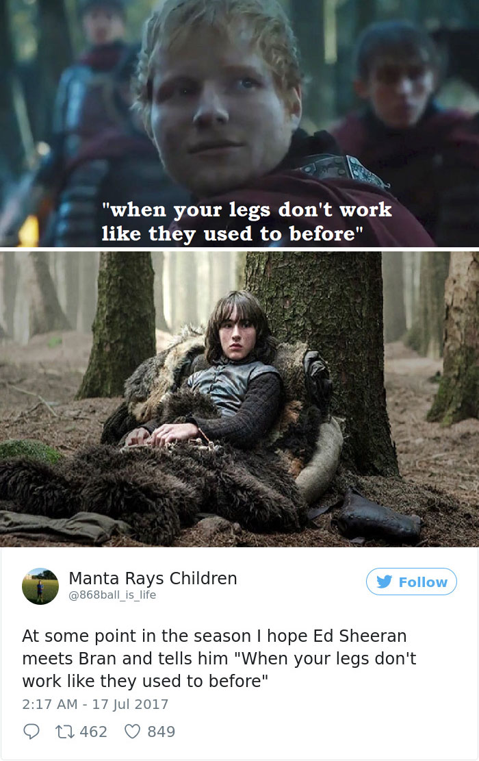 66 Of The Most Hilarious Reactions To Ed Sheeran’s Cameo In Game Of Thrones 66 Of The Most Hilarious Reactions To Ed Sheeran’s Cameo In Game Of Thrones