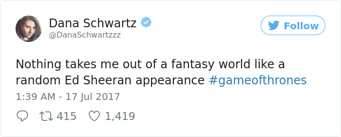 66 Of The Most Hilarious Reactions To Ed Sheeran’s Cameo In Game Of Thrones 66 Of The Most Hilarious Reactions To Ed Sheeran’s Cameo In Game Of Thrones