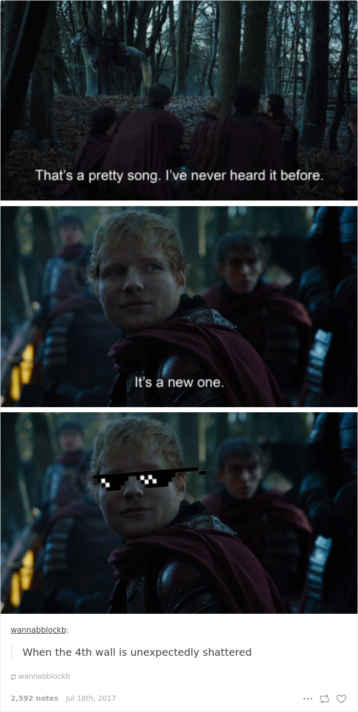 66 Of The Most Hilarious Reactions To Ed Sheeran’s Cameo In Game Of Thrones 66 Of The Most Hilarious Reactions To Ed Sheeran’s Cameo In Game Of Thrones
