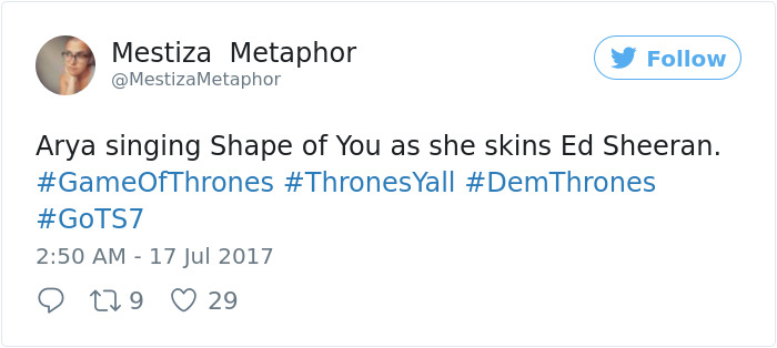 66 Of The Most Hilarious Reactions To Ed Sheeran’s Cameo In Game Of Thrones 66 Of The Most Hilarious Reactions To Ed Sheeran’s Cameo In Game Of Thrones