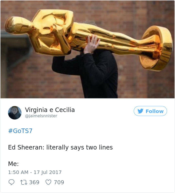 66 Of The Most Hilarious Reactions To Ed Sheeran’s Cameo In Game Of Thrones 66 Of The Most Hilarious Reactions To Ed Sheeran’s Cameo In Game Of Thrones