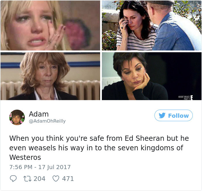 66 Of The Most Hilarious Reactions To Ed Sheeran’s Cameo In Game Of Thrones 66 Of The Most Hilarious Reactions To Ed Sheeran’s Cameo In Game Of Thrones