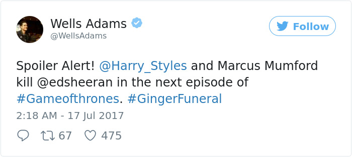 66 Of The Most Hilarious Reactions To Ed Sheeran’s Cameo In Game Of Thrones 66 Of The Most Hilarious Reactions To Ed Sheeran’s Cameo In Game Of Thrones