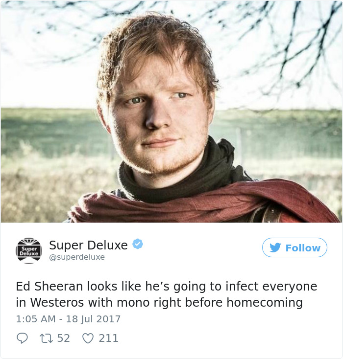 66 Of The Most Hilarious Reactions To Ed Sheeran’s Cameo In Game Of Thrones 66 Of The Most Hilarious Reactions To Ed Sheeran’s Cameo In Game Of Thrones