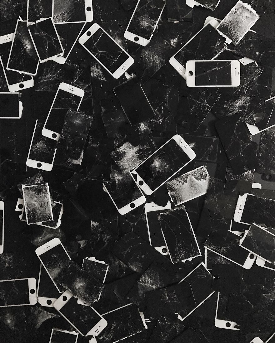A Girl Who Collected 666 Broken Iphones
