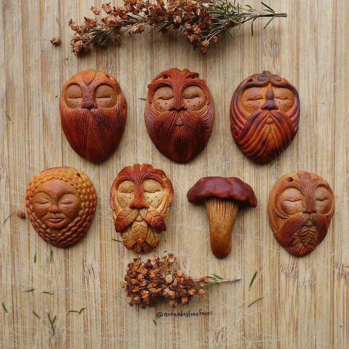 Most People Throw Away Avocado Pits, But This Artist Carves Them Into Magical Forest Creatures