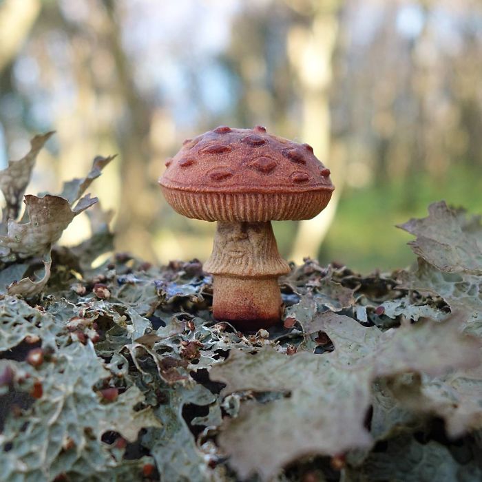 Most People Throw Away Avocado Pits, But This Artist Carves Them Into Magical Forest Creatures