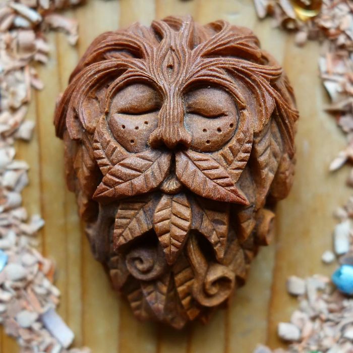 Most People Throw Away Avocado Pits, But This Artist Carves Them Into Magical Forest Creatures