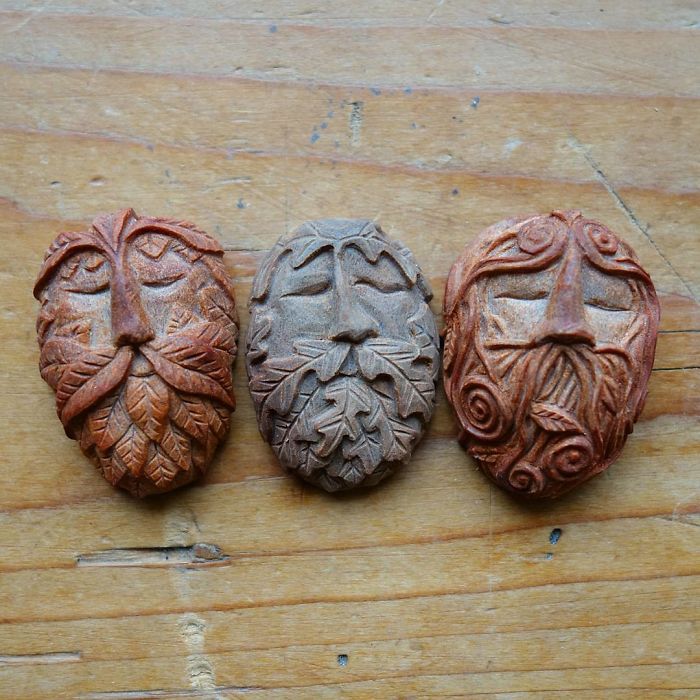 Most People Throw Away Avocado Pits, But This Artist Carves Them Into Magical Forest Creatures