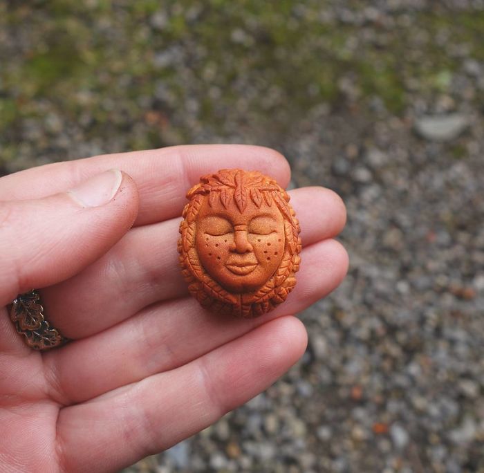Most People Throw Away Avocado Pits, But This Artist Carves Them Into Magical Forest Creatures