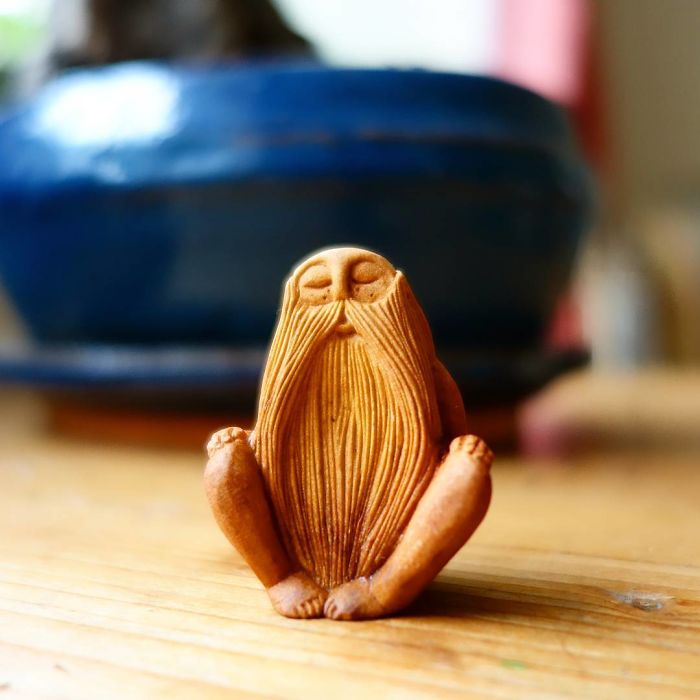 Most People Throw Away Avocado Pits, But This Artist Carves Them Into Magical Forest Creatures