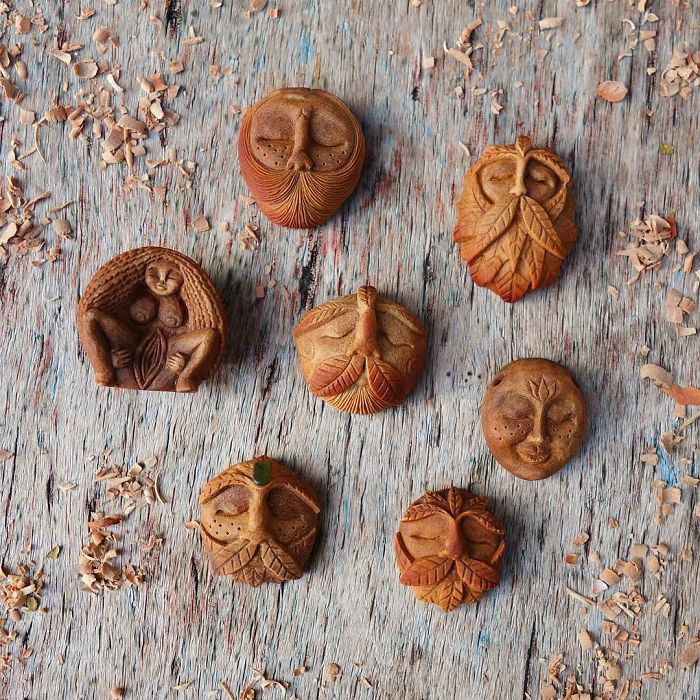 Most People Throw Away Avocado Pits, But This Artist Carves Them Into Magical Forest Creatures