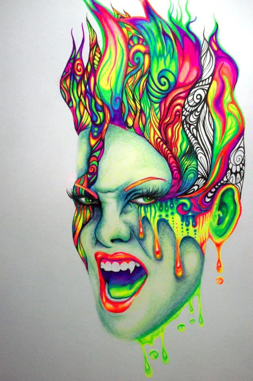 I Use Gel Pens To Create Colorful Art