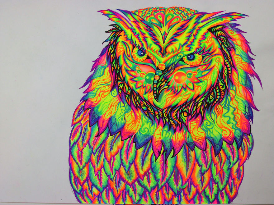 I Use Gel Pens To Create Colorful Art