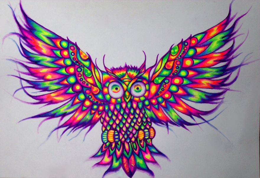 I Use Gel Pens To Create Colorful Art