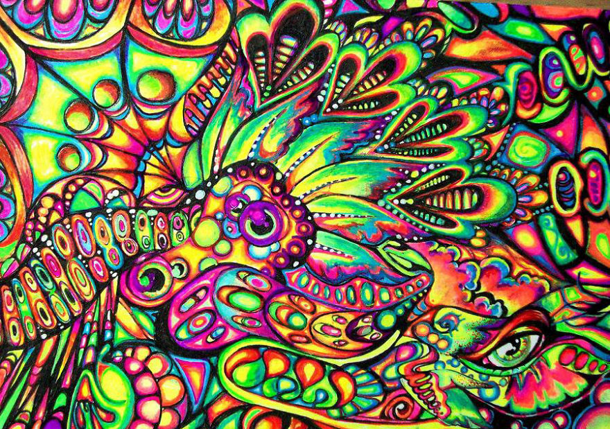 I Use Gel Pens To Create Colorful Art
