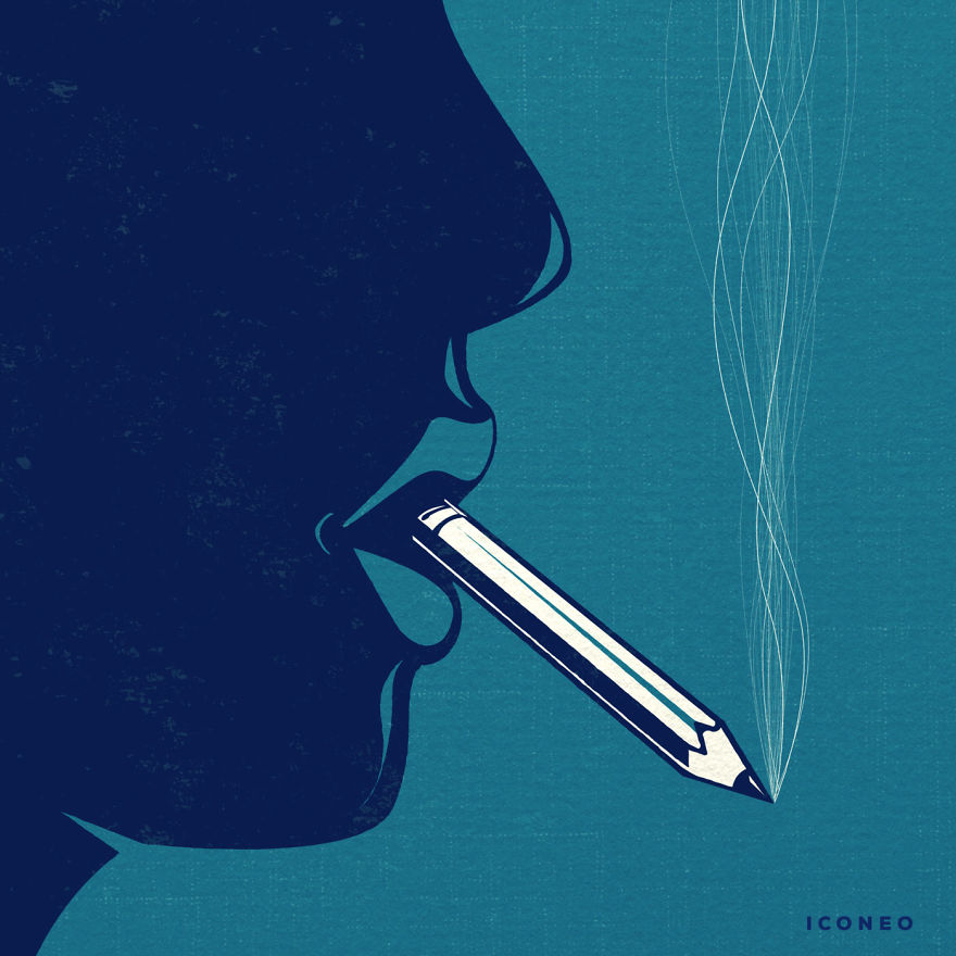 I Play With The Symbol Of Pencil In My Illustrations