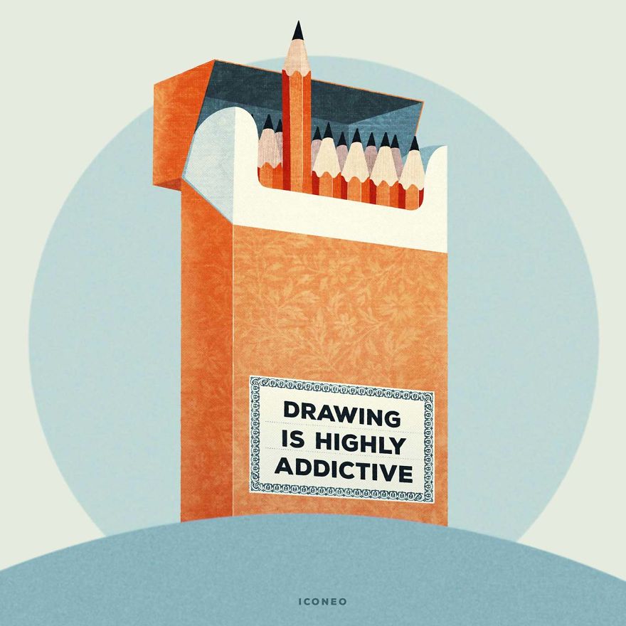 I Play With The Symbol Of Pencil In My Illustrations