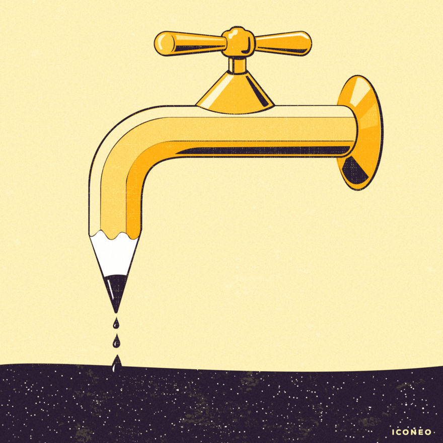 I Play With The Symbol Of Pencil In My Illustrations