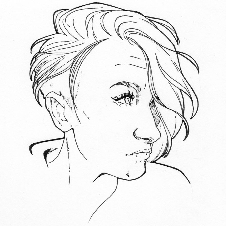 I Draw Instagram Selfies In Ink I Draw Instagram Selfies In Ink