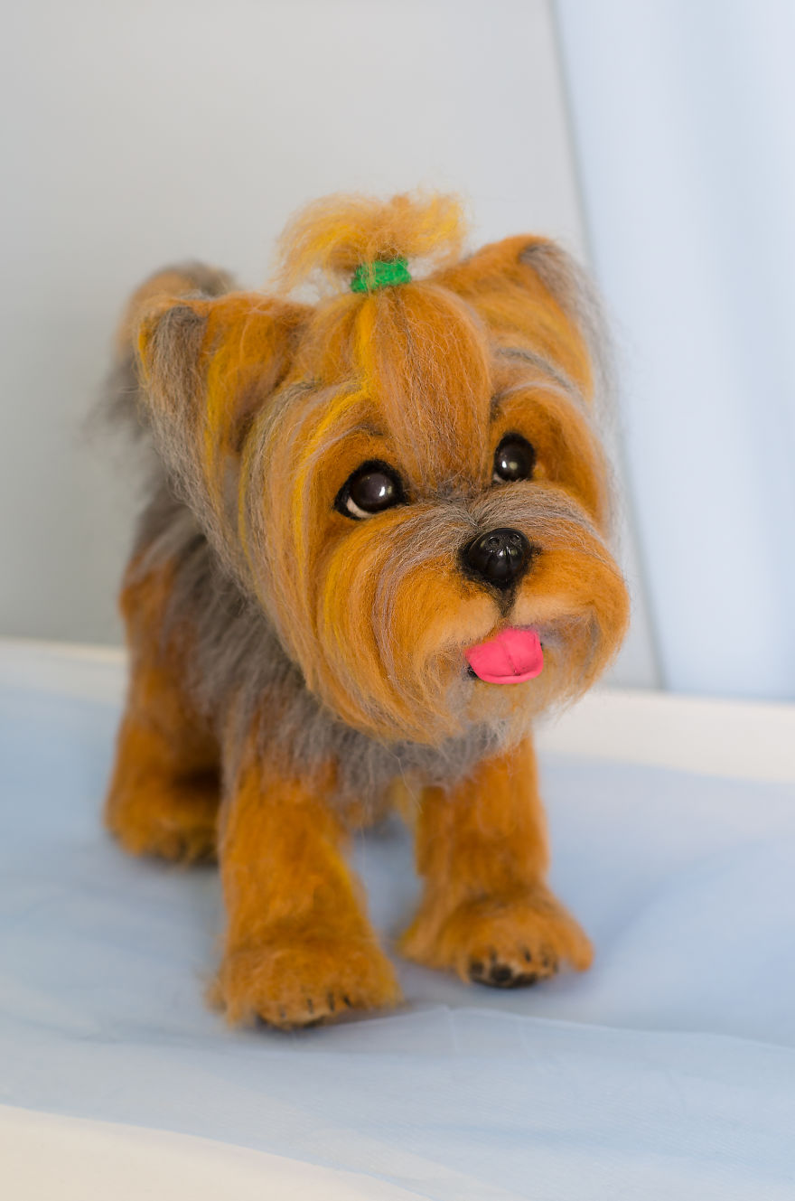 It Took Me More Than 100 Hours To Make This Needle Felted Yorkie! It Took Me More Than 100 Hours To Make This Needle Felted Yorkie!