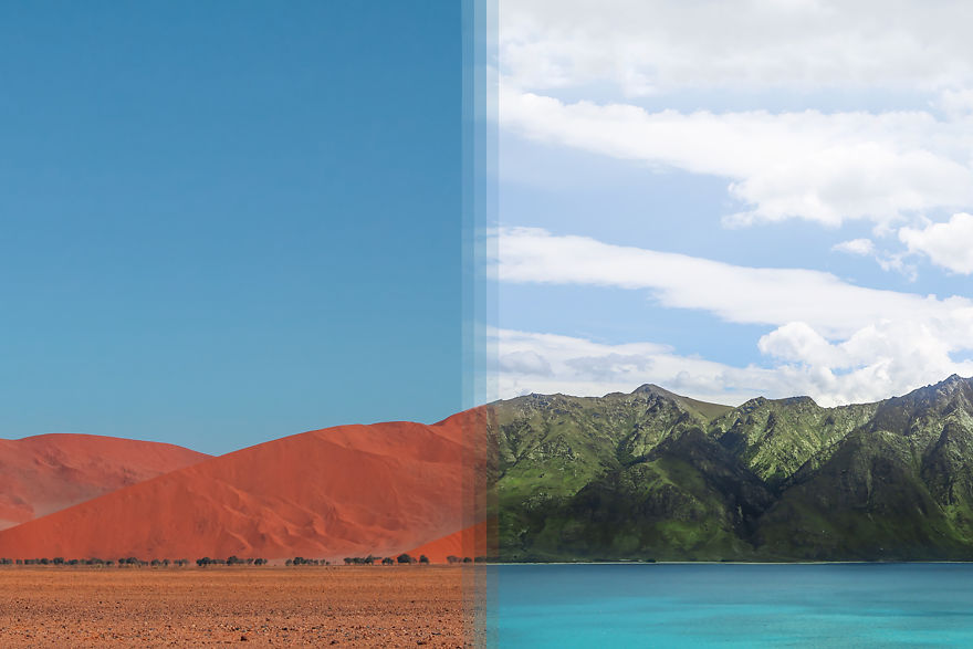 We Combined Our Travel Photos From Opposite Sides Of The World, And The Result Is Amazing