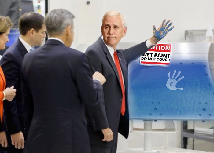 Mike Pence Ignores NASA’s ‘Do Not Touch’ Sign, And The Internet’s Response Is Merciless Mike Pence Ignores NASA’s ‘Do Not Touch’ Sign, And The Internet’s Response Is Merciless