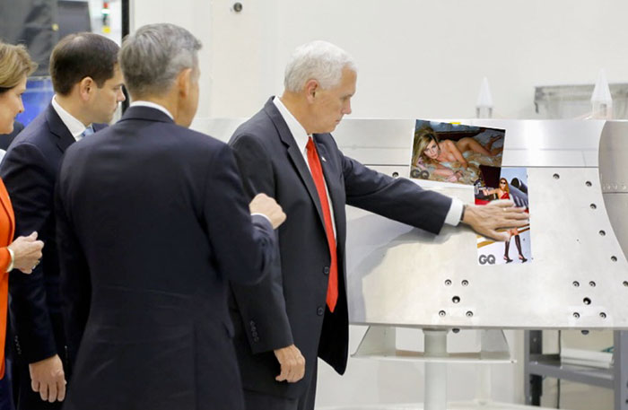 Mike Pence Ignores NASA’s ‘Do Not Touch’ Sign, And The Internet’s Response Is Merciless Mike Pence Ignores NASA’s ‘Do Not Touch’ Sign, And The Internet’s Response Is Merciless
