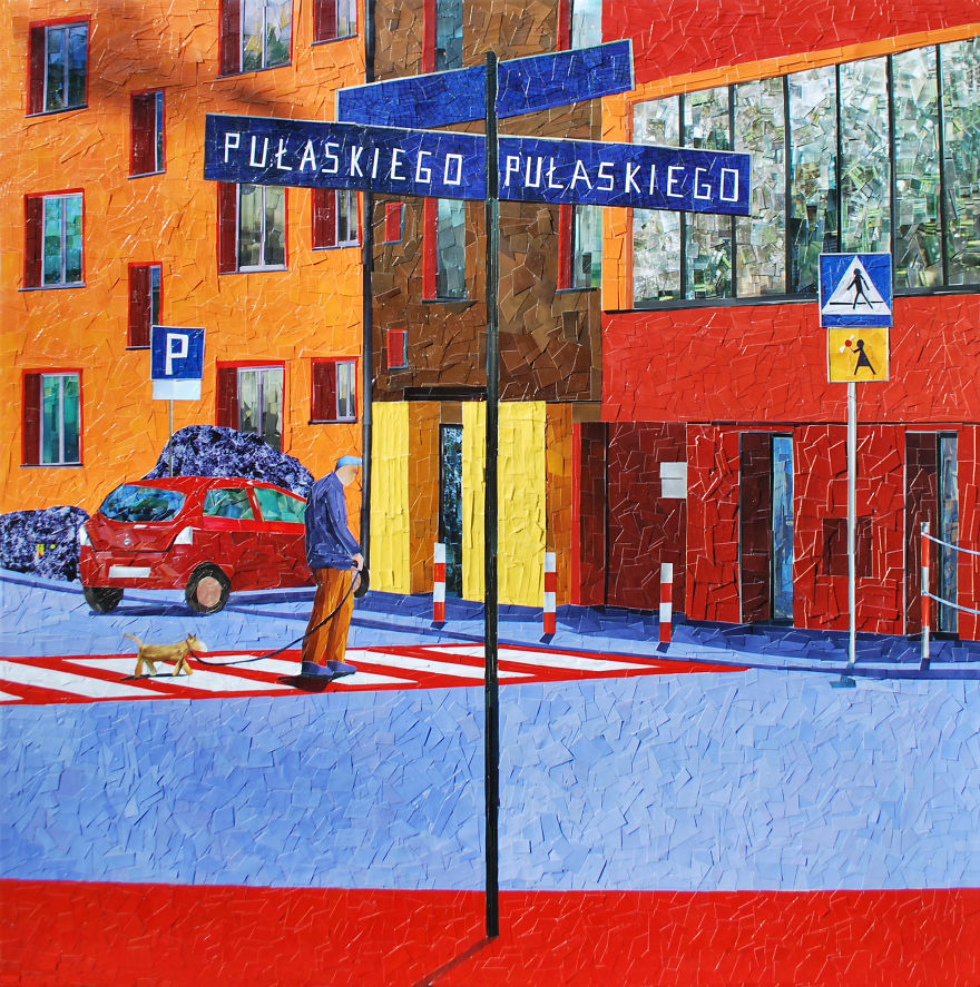 Cityscapes That Look Like Oil Paintings Which I Create Using Only Paper And Glue