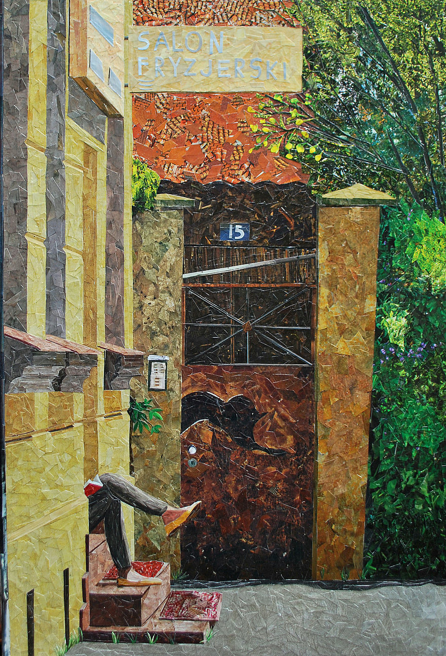 Cityscapes That Look Like Oil Paintings Which I Create Using Only Paper And Glue