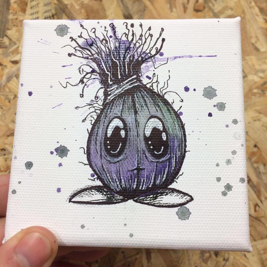 I Create Quirky Monsters From Random Paint Splashes Daily