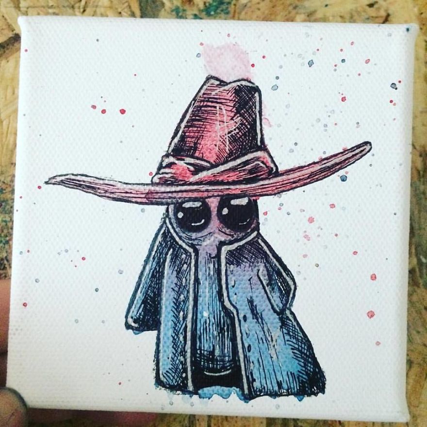 I Create Quirky Monsters From Random Paint Splashes Daily